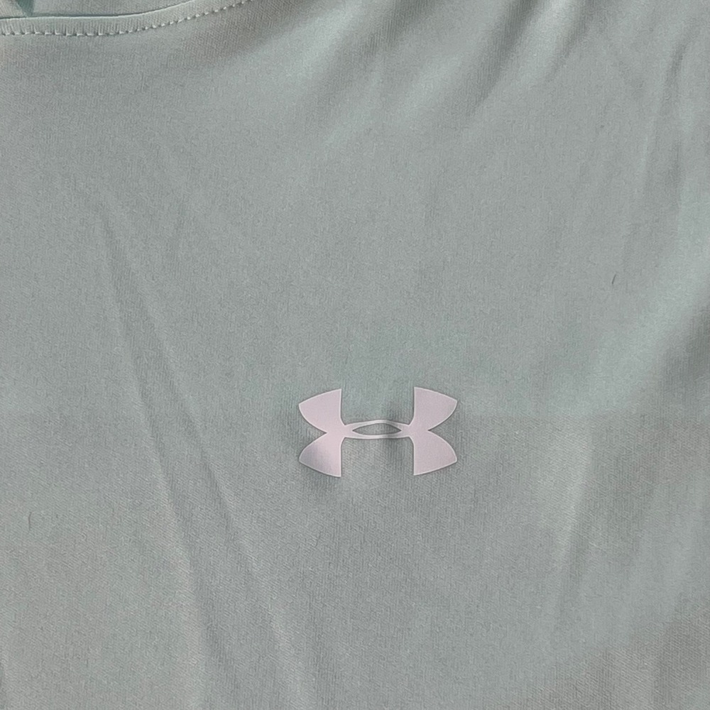 Under Armour HeatGear Mint Green Loose Fit Hooded Long Sleeve Shirt Womens XXL - Picture 2 of 8